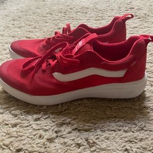 Mens Vans UltraRange Tennis Shoes Size 11 Red/white
